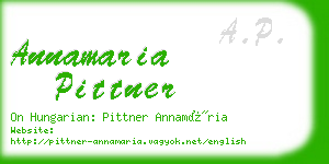 annamaria pittner business card